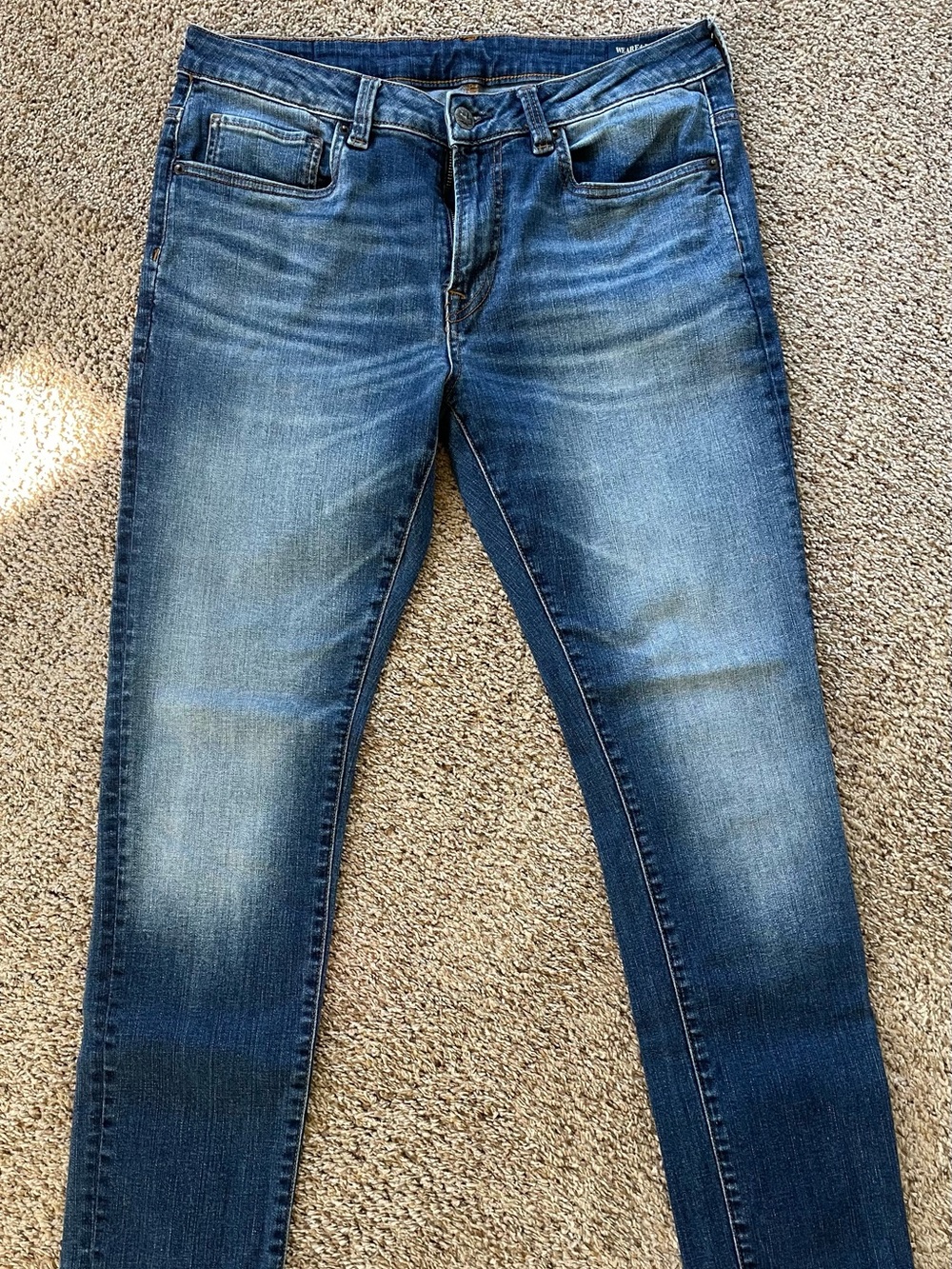 Buffalo David Bitton Men's Faded Blue Slim Jeans